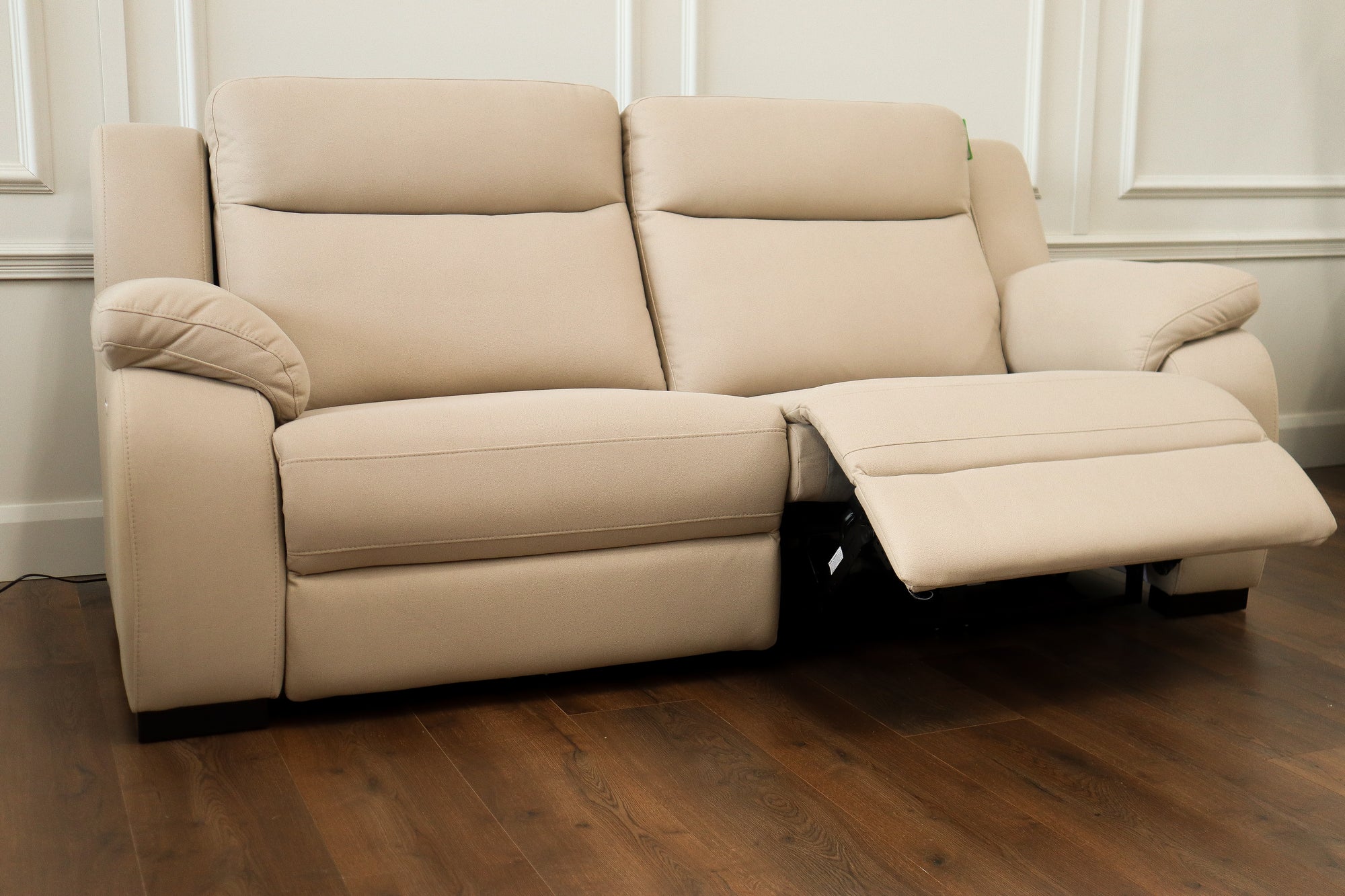 Heydon Power Recliner Sofa Range - Stone Mircofiber