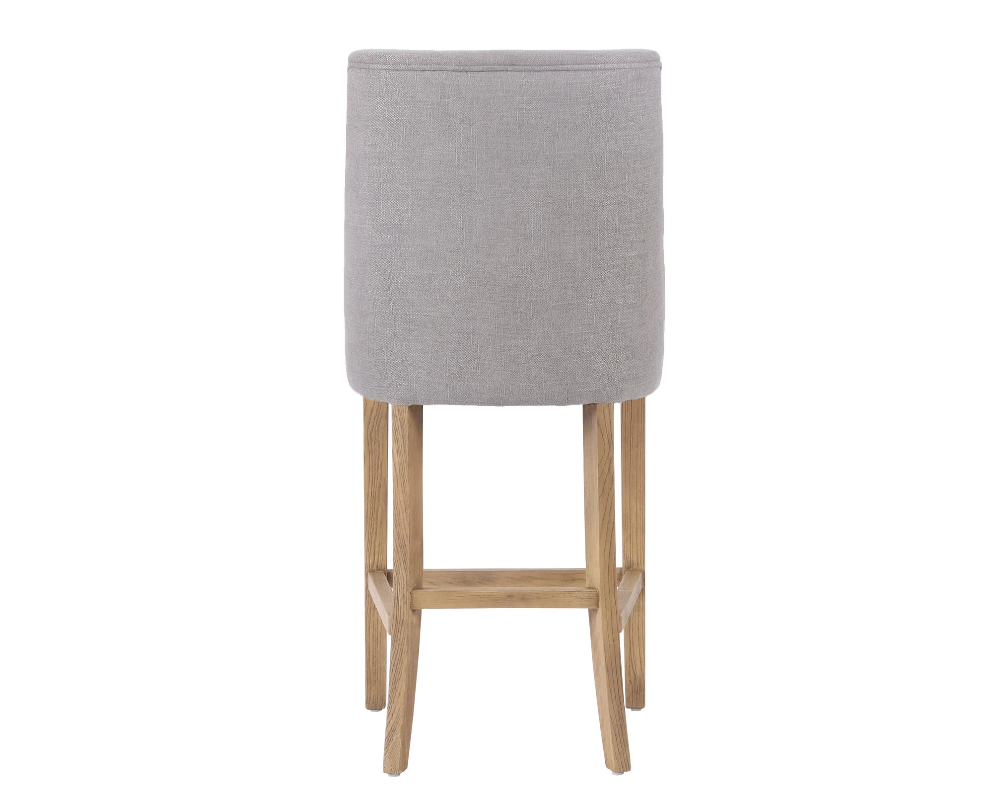 Rosa Bar Stool - Stone Linen Fabric