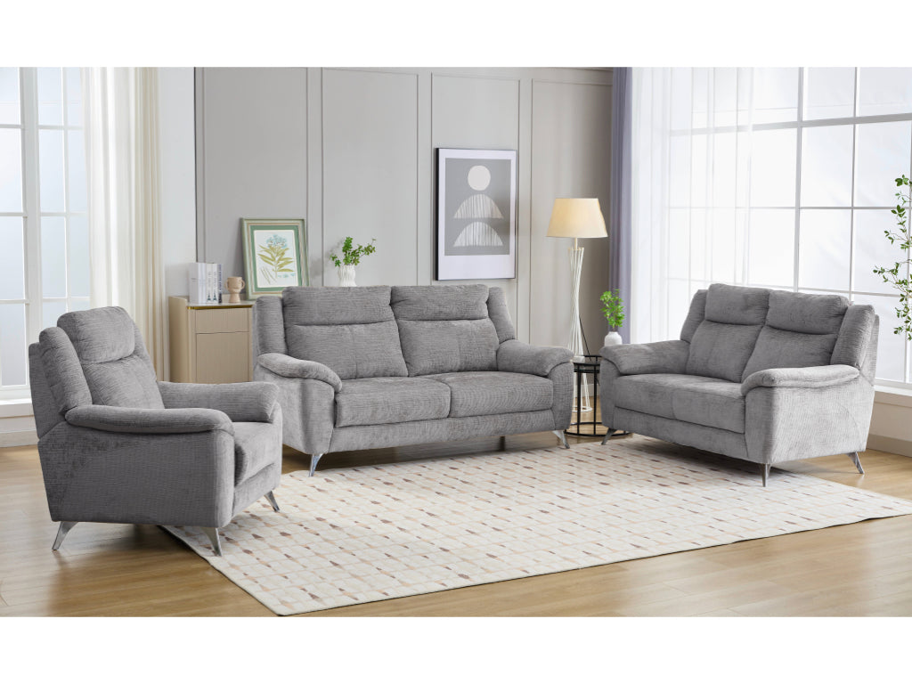 Marylin Sofa Range Fixed - Ash Fabric