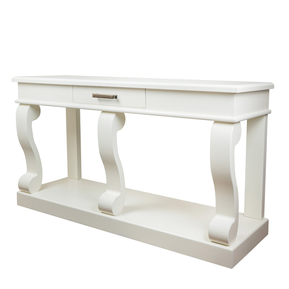 Scroll 150cm with Drawer - Ivory