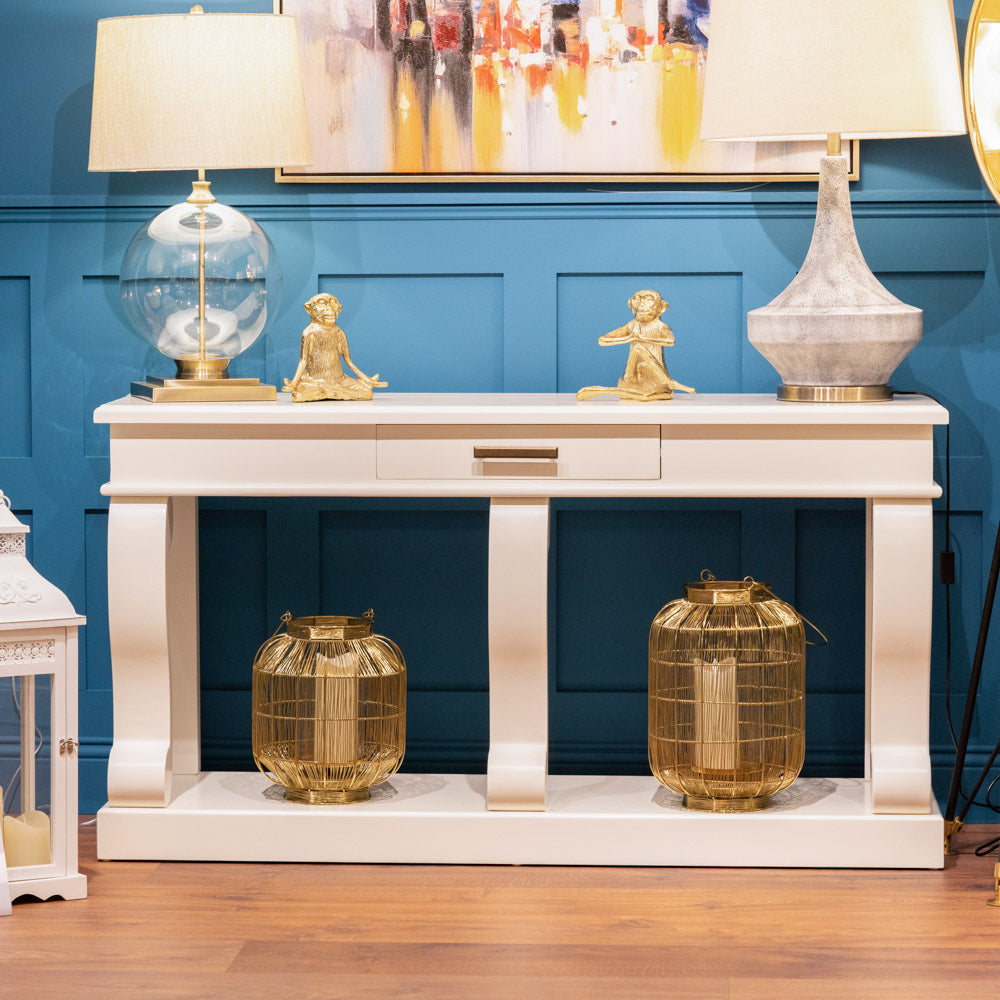 Scroll 150cm with Drawer - Ivory