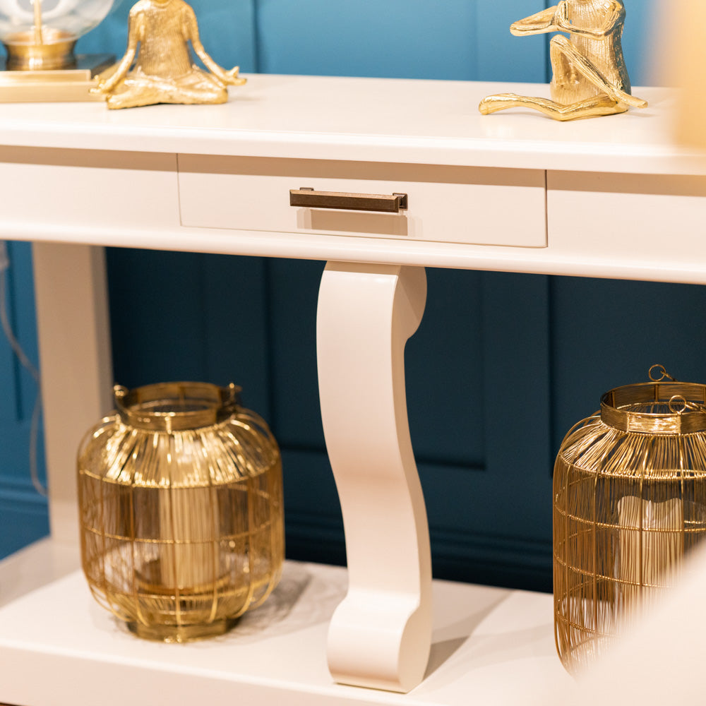 Scroll 150cm with Drawer - Ivory