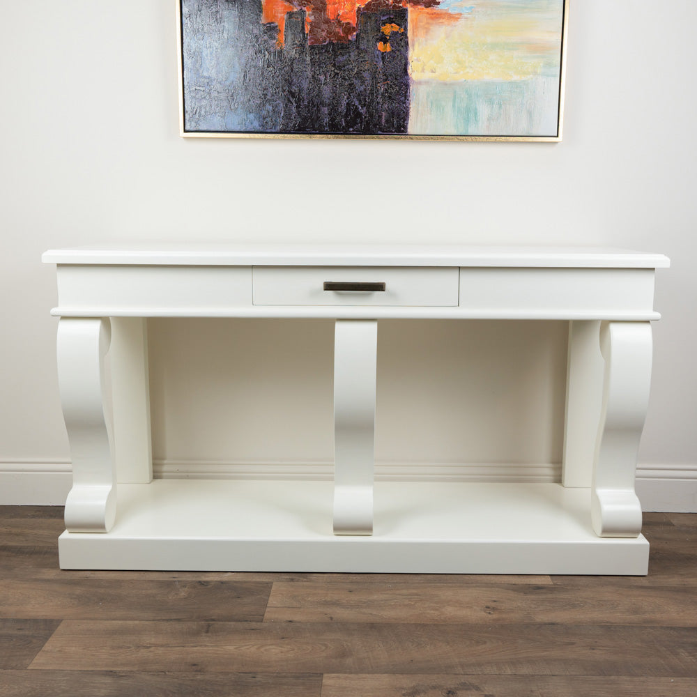Scroll 150cm with Drawer - Ivory