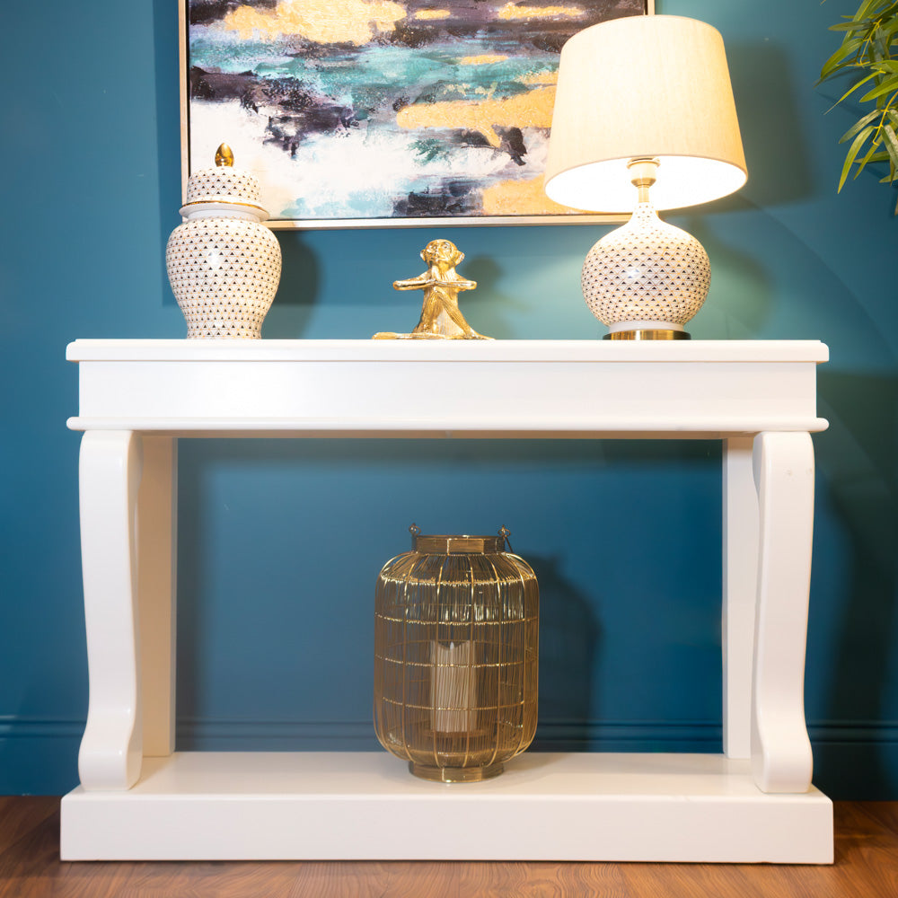 Scroll Ivory 120cm with antique mirror top