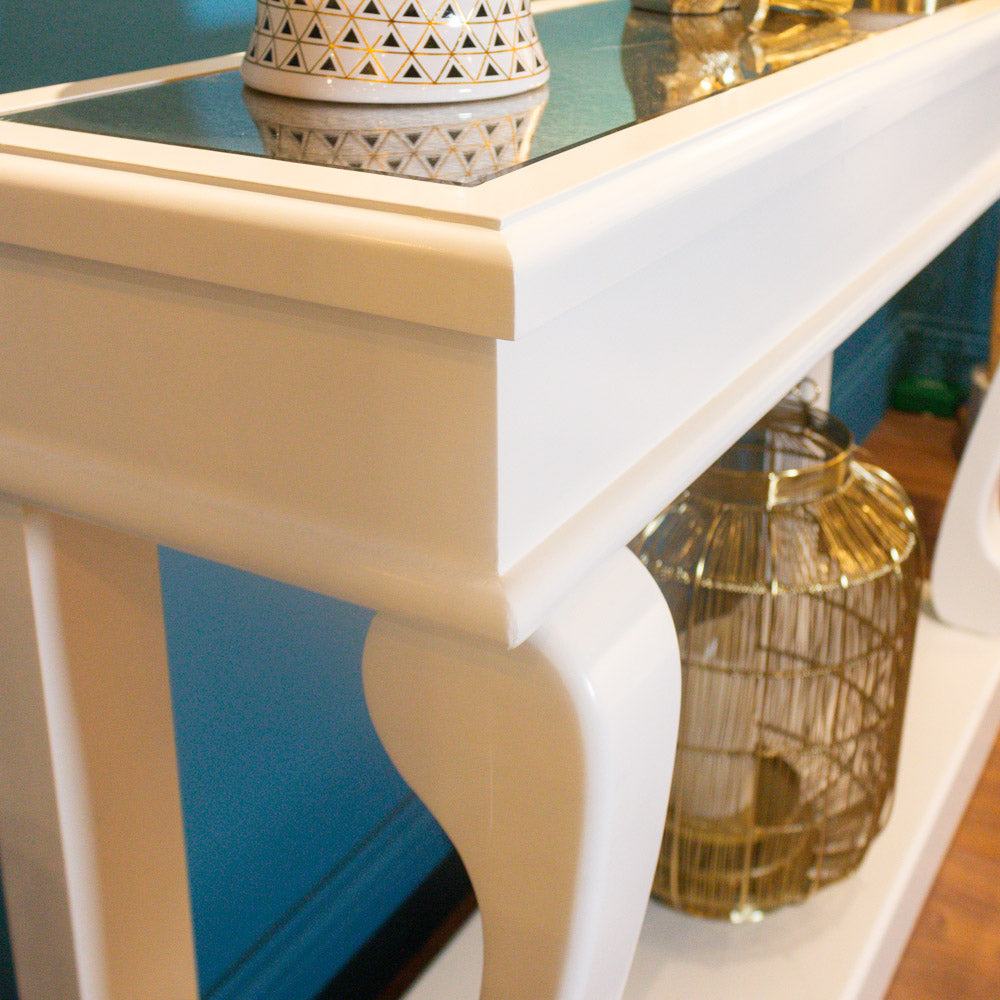 Scroll Ivory 120cm with antique mirror top