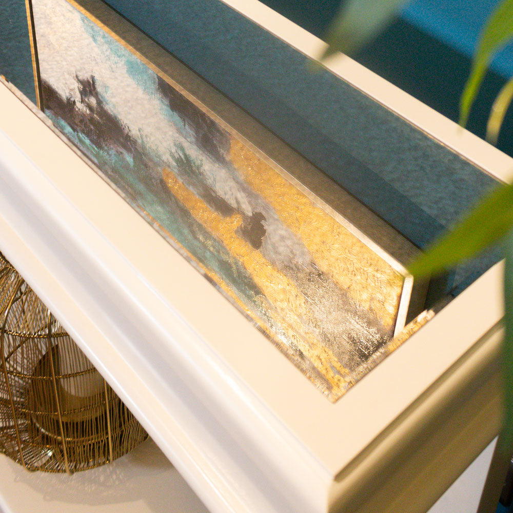 Scroll Ivory 120cm with antique mirror top