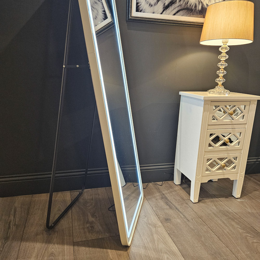 Led modena cheval mirror white 160 x 50cm