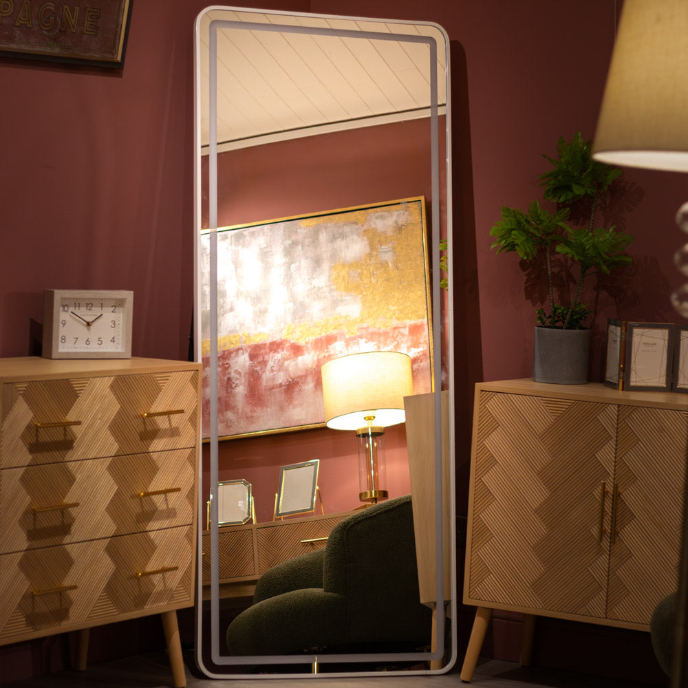 Led modena cheval mirror white 170 x 70cm
