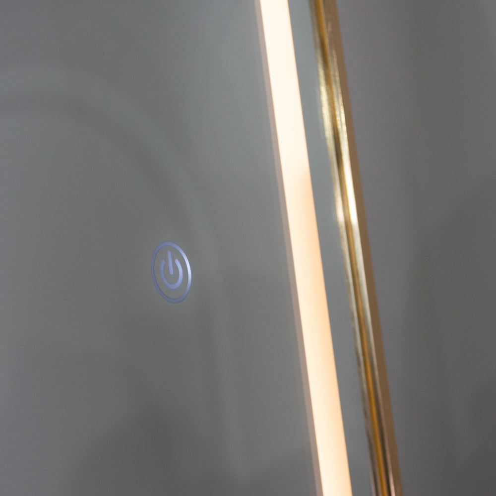 Led modena cheval arch mirror  170 x 70cm - Gold