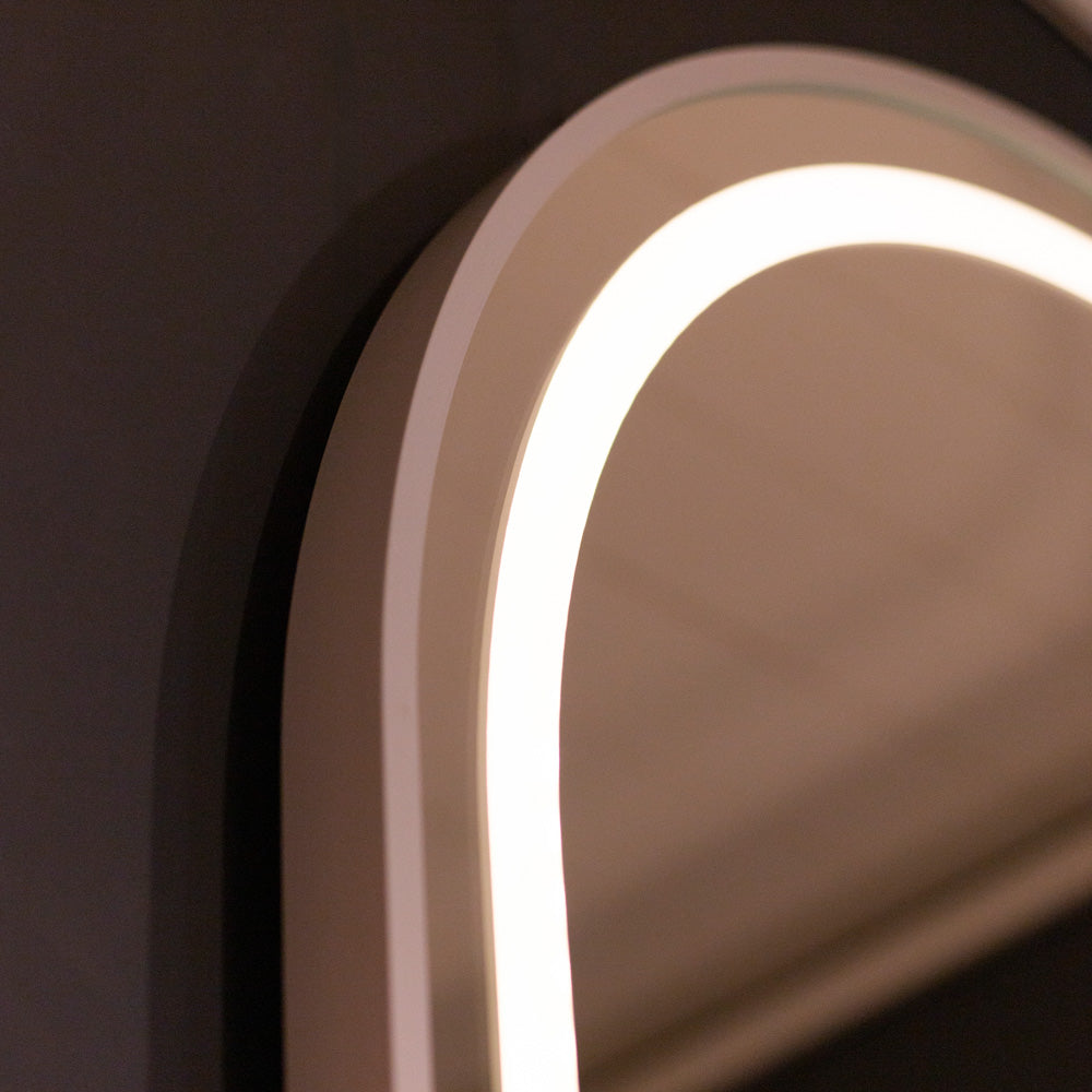 Led modena cheval arch mirror  170 x 70cm - White