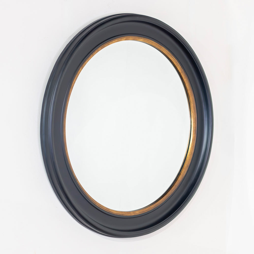 Macy round mirror  90cm - Black/gold