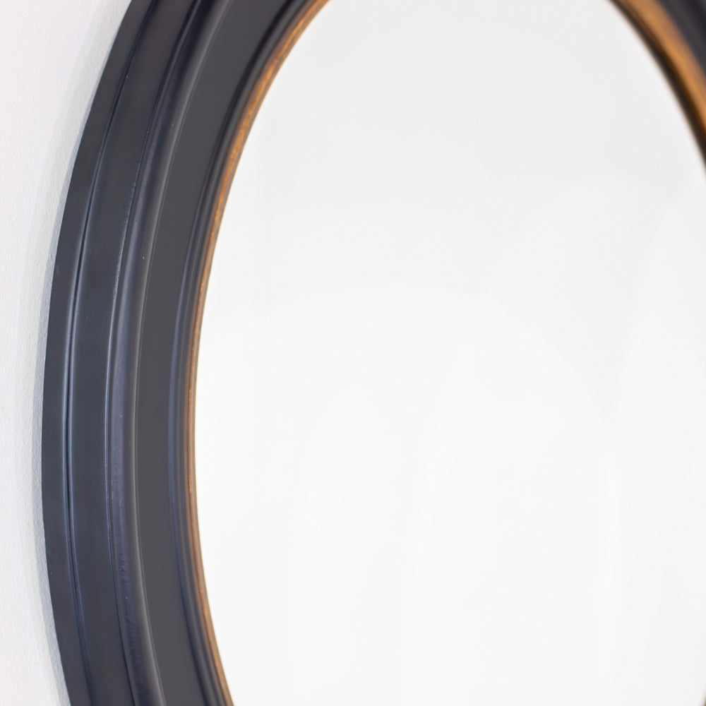 Macy round mirror  90cm - Black/gold