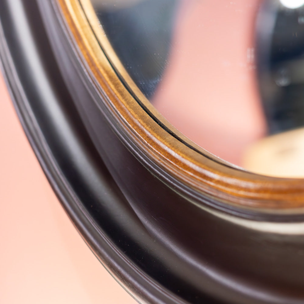 Macy round mirror  90cm - Black/gold