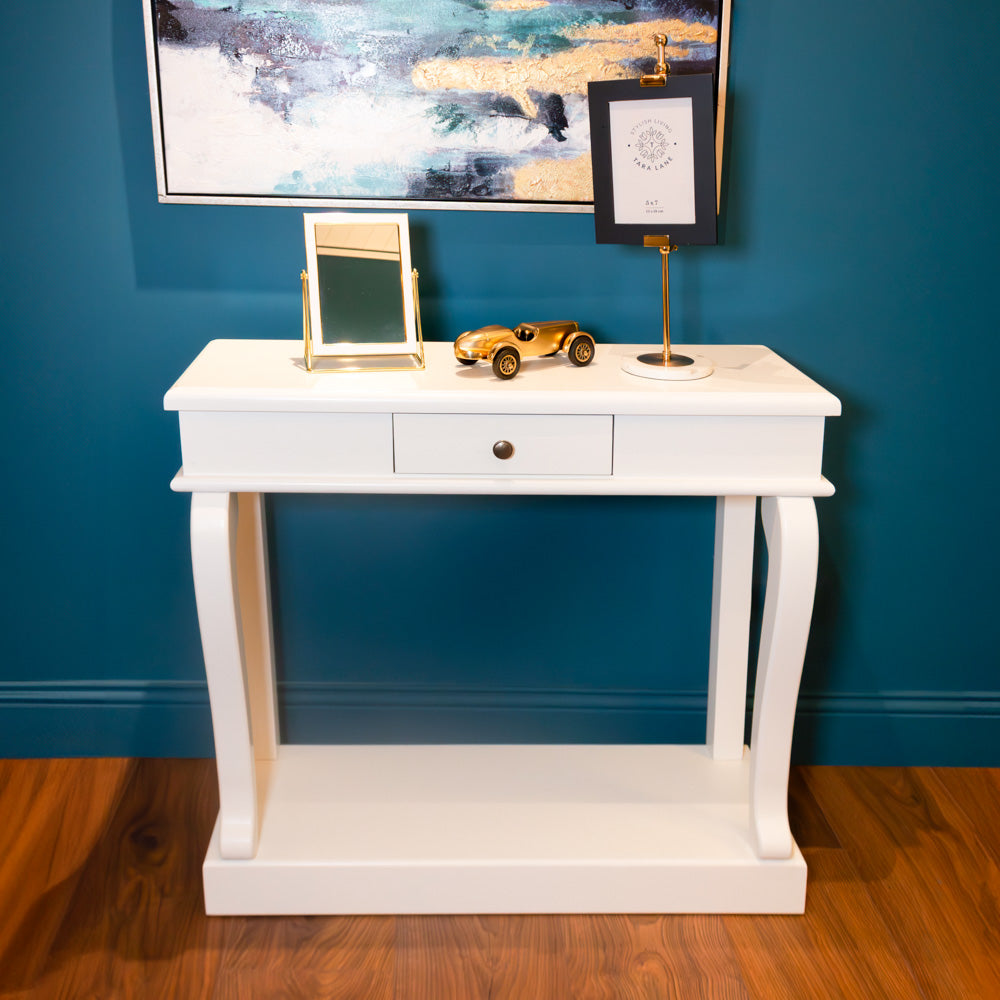 Scroll  90cm with drawer - Ivory