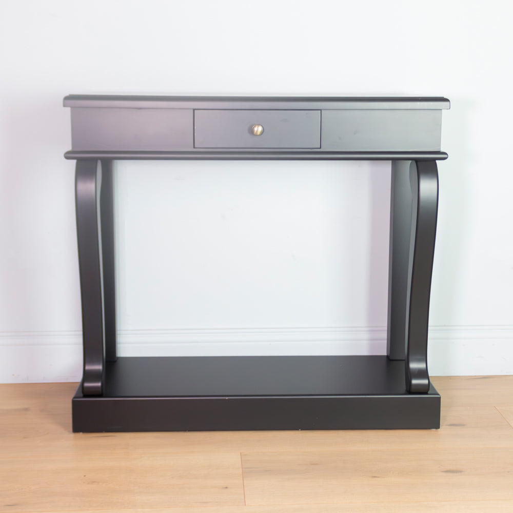 Scroll  90cm with drawer - Black