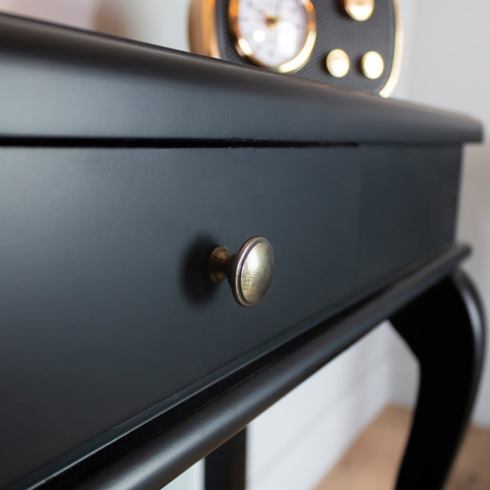 Scroll  90cm with drawer - Black