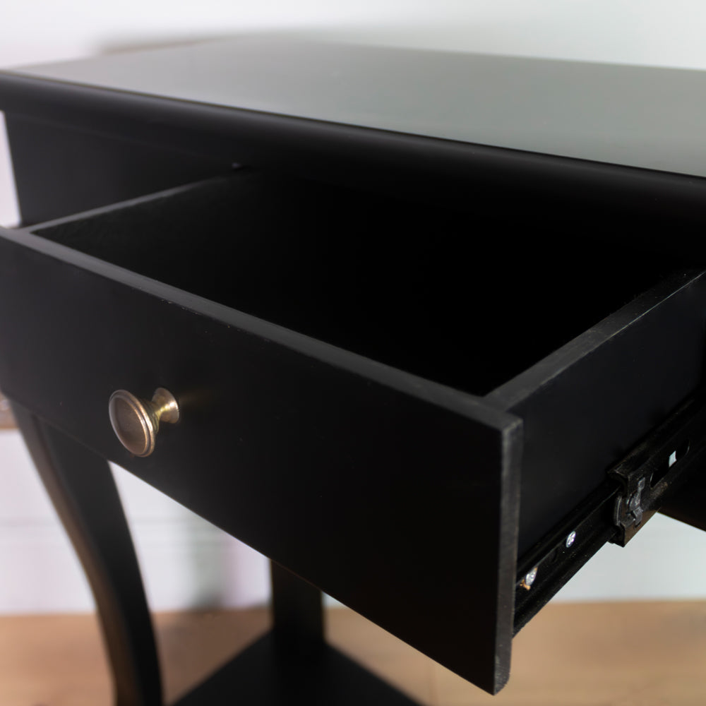Scroll  90cm with drawer - Black