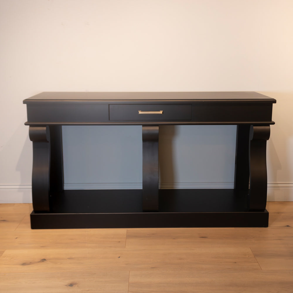 Scroll 150cm with Drawer - Black