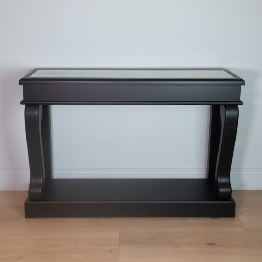 Scroll Black 120cm with antique mirror top