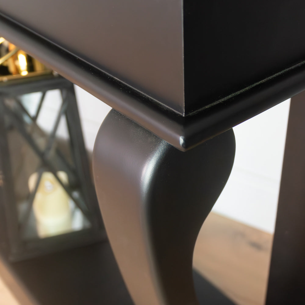 Scroll Black 120cm with antique mirror top