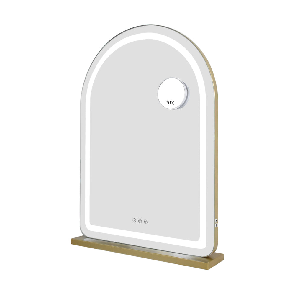 Hollywood arch vanity mirror gold 70 x 50cm