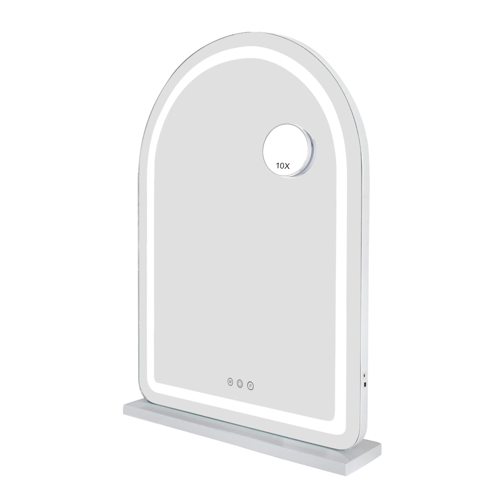 Hollywood arch vanity mirror white 70 x 50cm