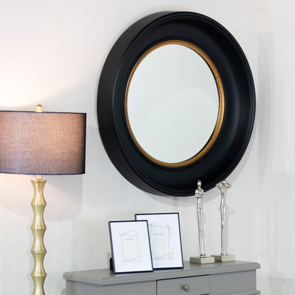 Marcella Mirror 90cm - Black