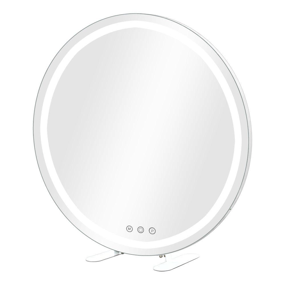 Hollywood round vanity mirror white 73cm