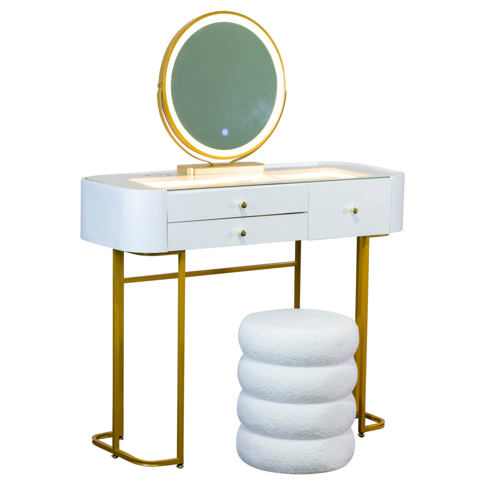 Teely Plus Dressing Table Set 92cm  - White
