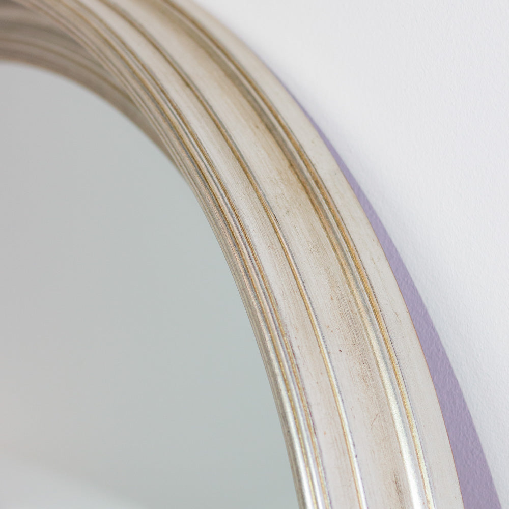 Lily round mirror 90cm - Champagne