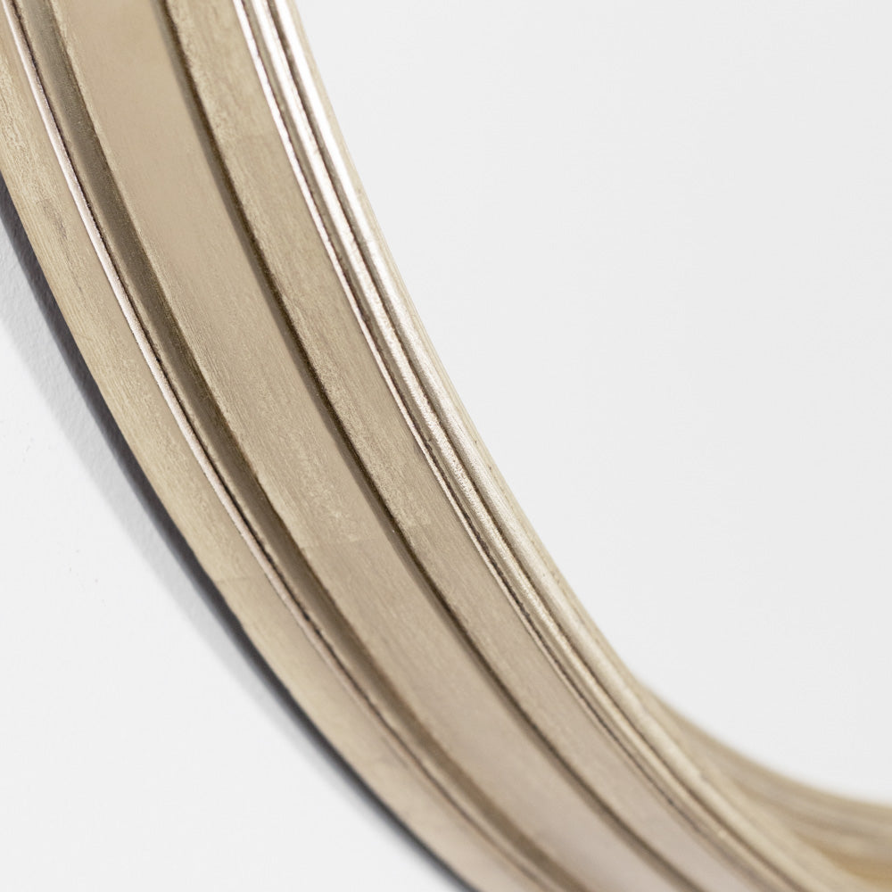 Lily round mirror 90cm - Champagne