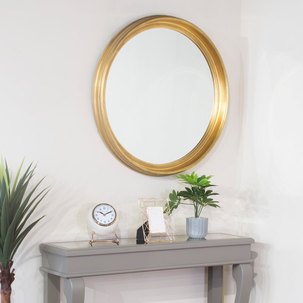 Lily round mirror 90cm - Gold