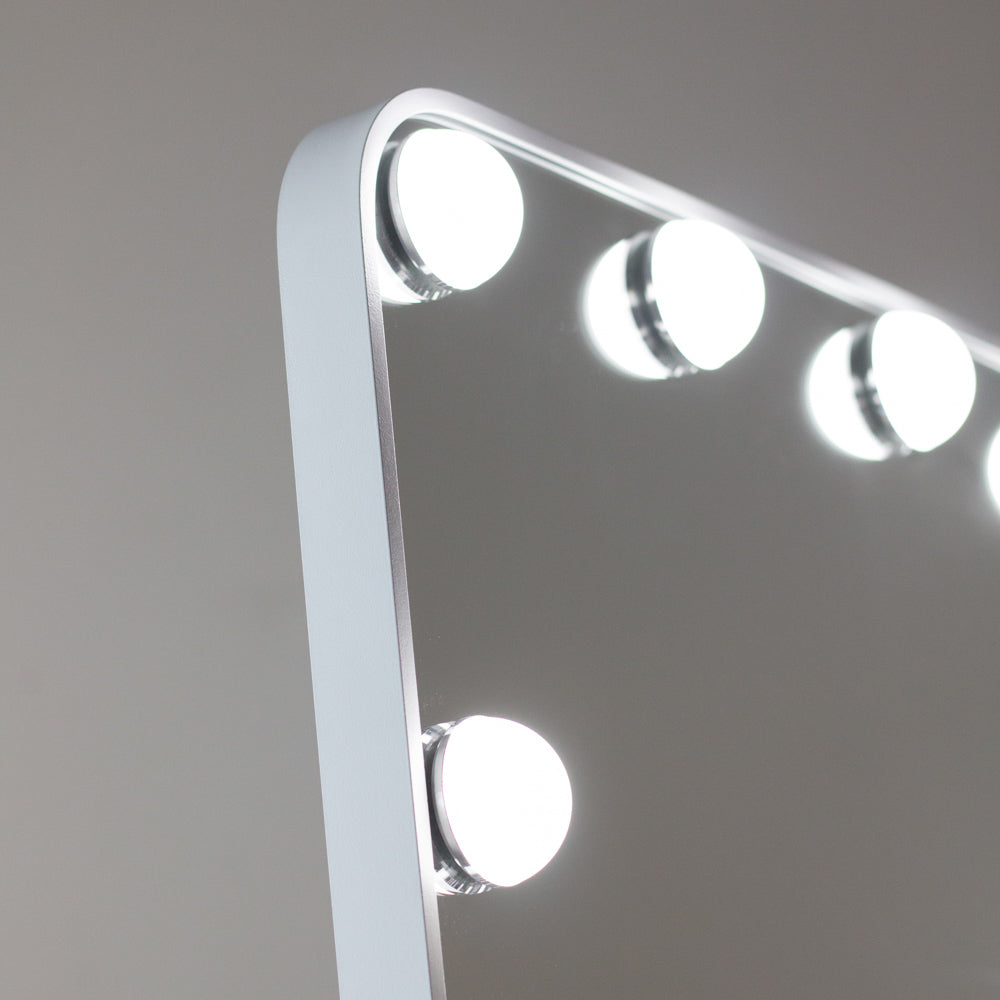 Led modena cheval arch mirror  160 x 50cm - White