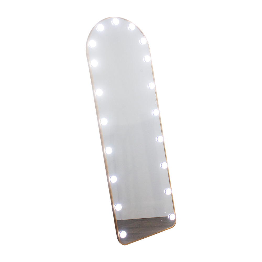 Led bulb modena cheval arch mirror gold 160 x 50cm