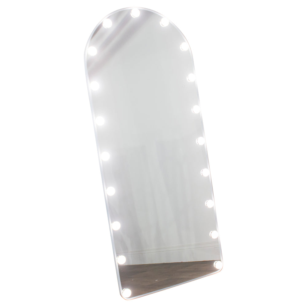Led bulb modena cheval arch mirror white 170 x 70cm