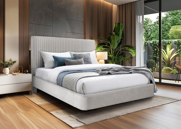 Valerie  Bed King - Beige