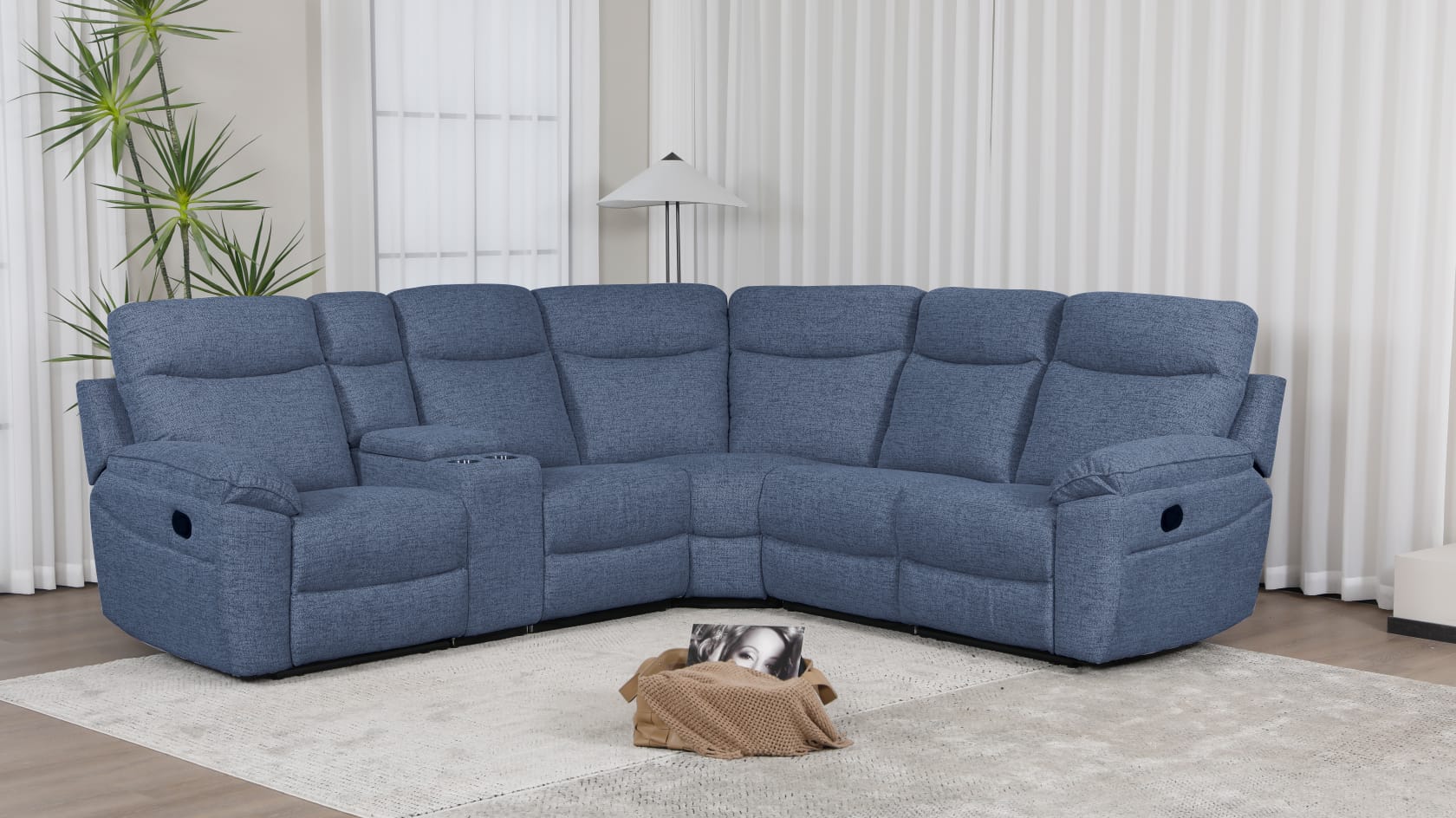 Layla Corner Sofa - Light Blue
