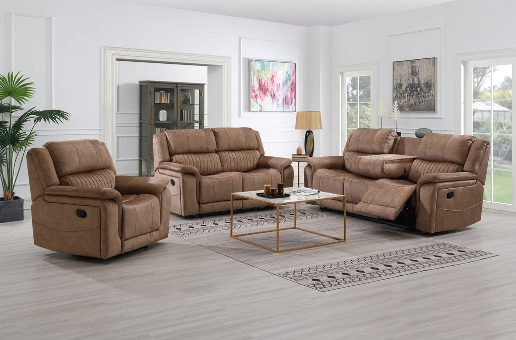 Alaska Manual 3 + 2 + 1  - Light Brown Suede Fabric