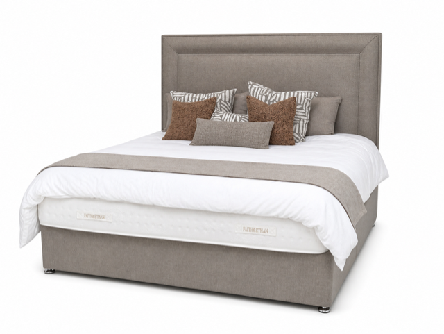 Azura upholstered bed with standard base – Irish Made Everest Collection