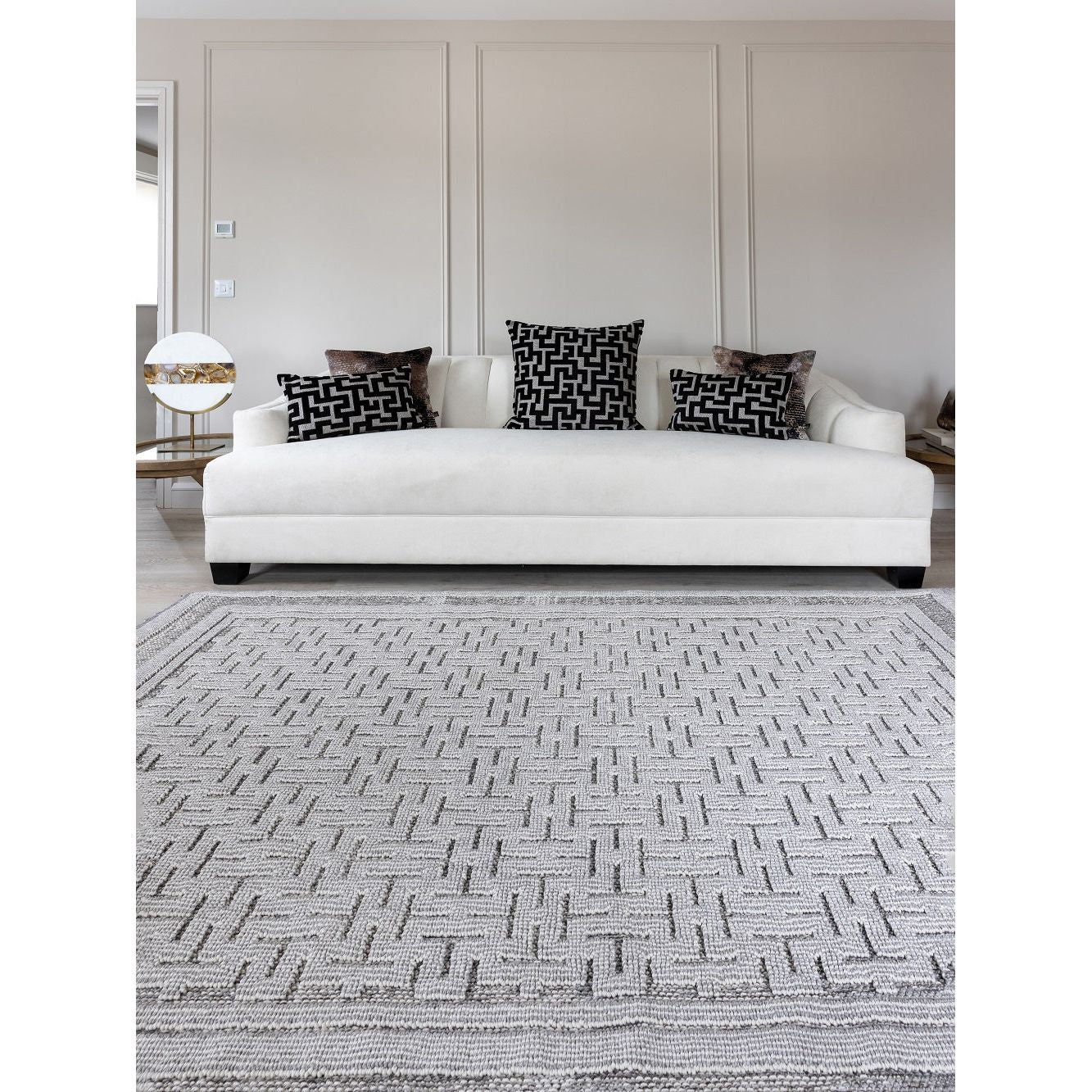 Ambrose Keys Rug  Grey/Cream