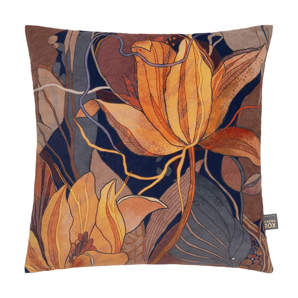 Azalea 45x45cm Cushion, Amber