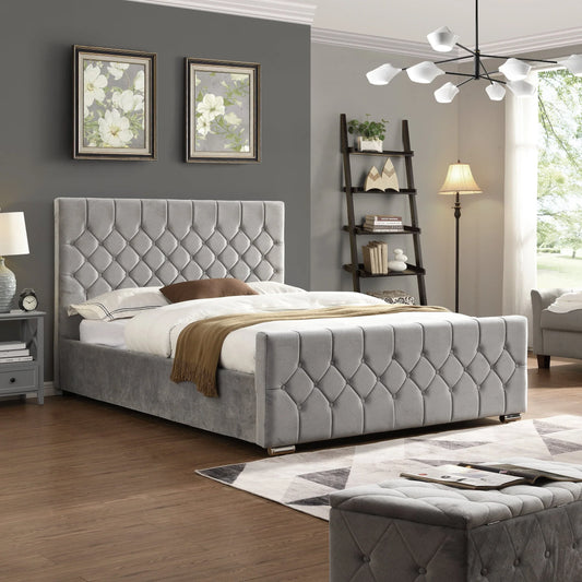 Becky -  Silver  King Size  Bedframe