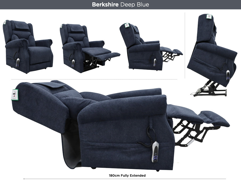 Berkshire lift & tilt Dual Motor Armchair - Deep Blue