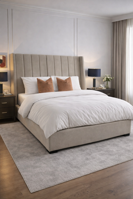 Oscar King size Bed frame - Natural