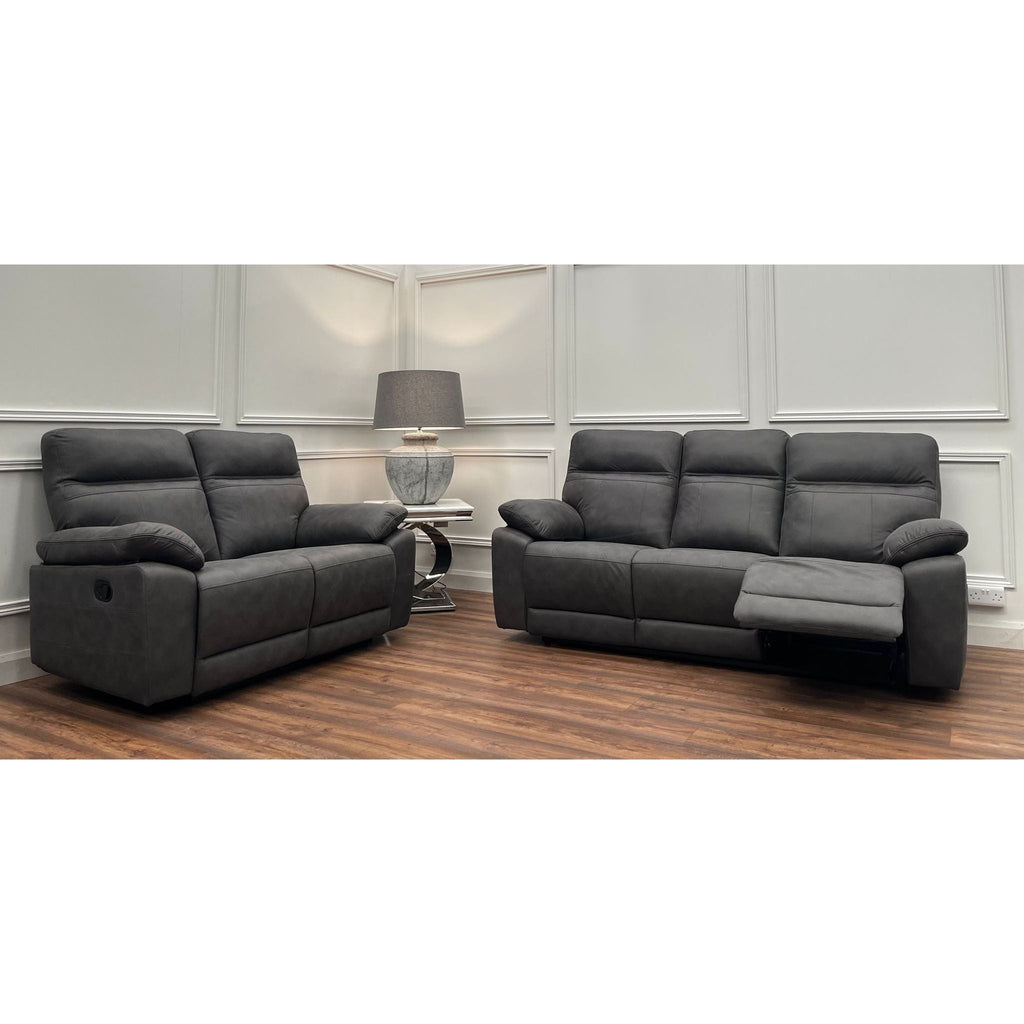 Jude Sofa Range - Charcoal Suede