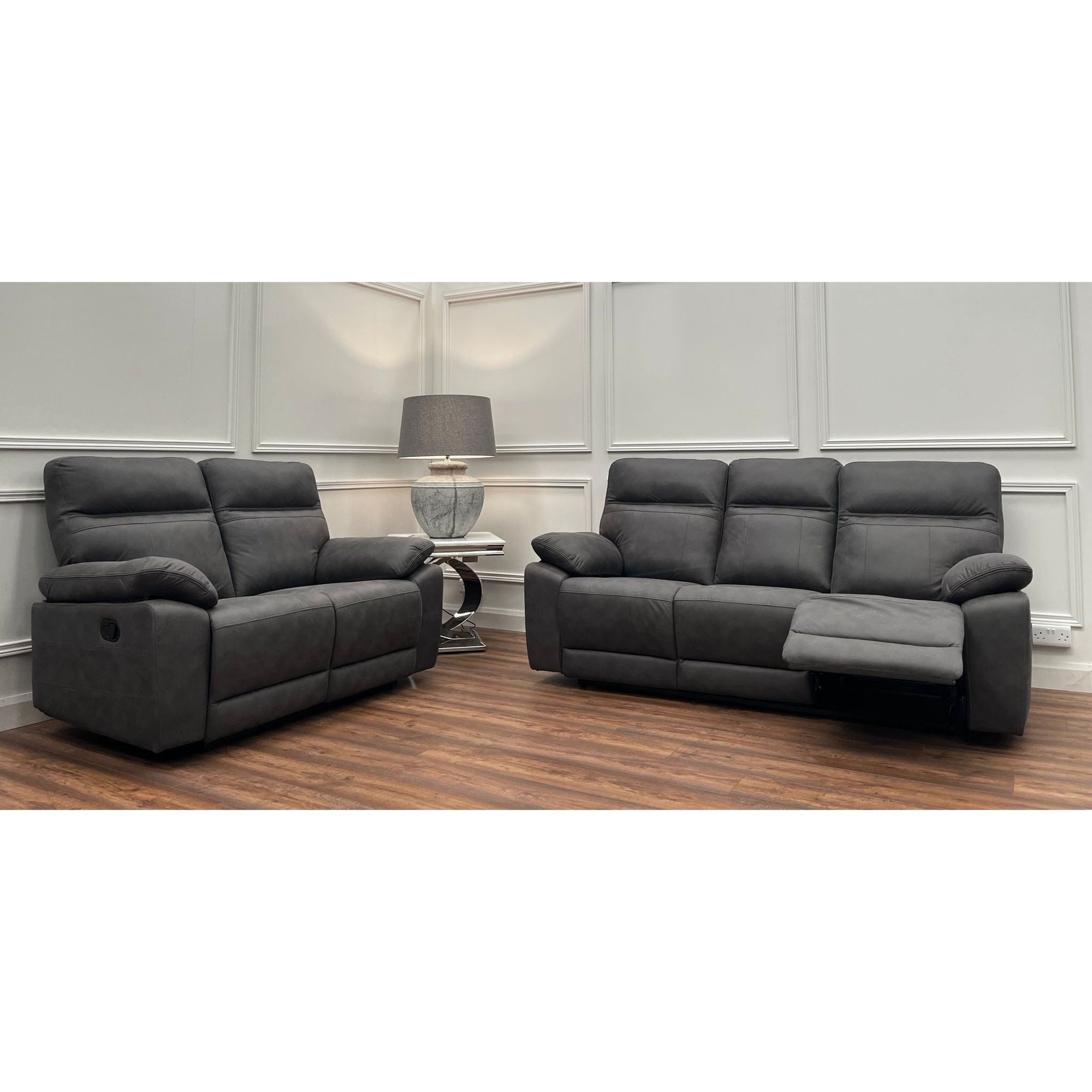 Jude Sofa Range - Charcoal Suede