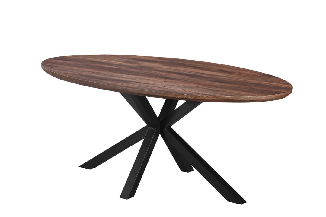 Epsom 1.8m Oval Table - Dark Oak Veneer