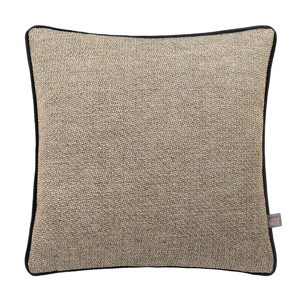 Demi 43x43cm Cushion, Black/Gold