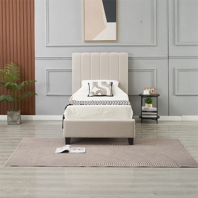 Phoenix Bed Frame  Single  - Beige