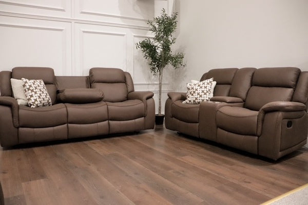 Denver 3 + 2 + 1 -  Brown Microfiber fabric